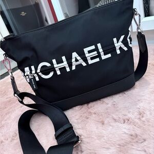 Michael Kors Black and White Messenger Bag